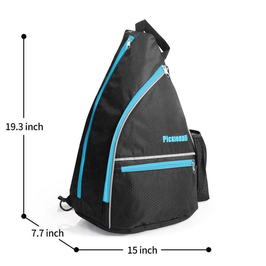 GIGAPOWER Pickleball Backpack - Adjustable Sling Bag, Reversible Crossbody, Light Reflective, Holds 4 Paddles, Waterproof