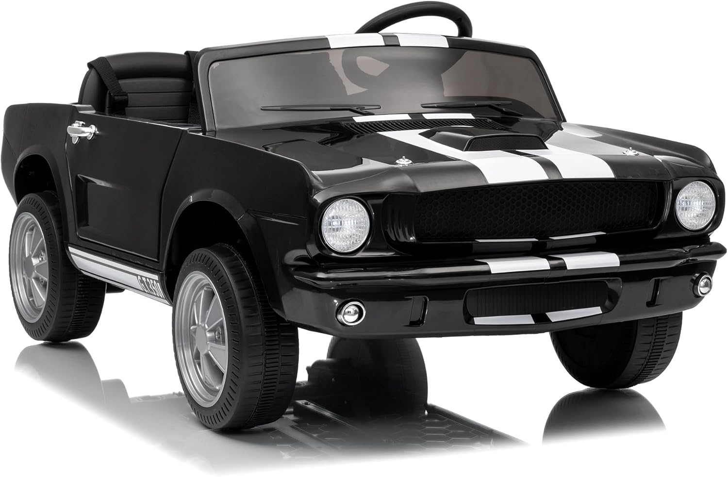 Alt View 5. Homhougo - 24V Kids Electric Ride On Car, 2 Seater Battery Powered Vehicle w/ Parent Remote, LED Lights, Music.