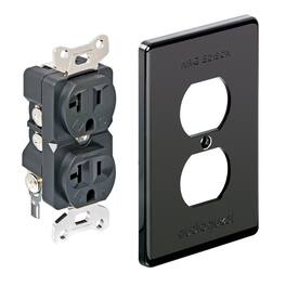 AudioQuest - NRG Edison Duplex Wall Outlet 20 Amps-Amp - Black