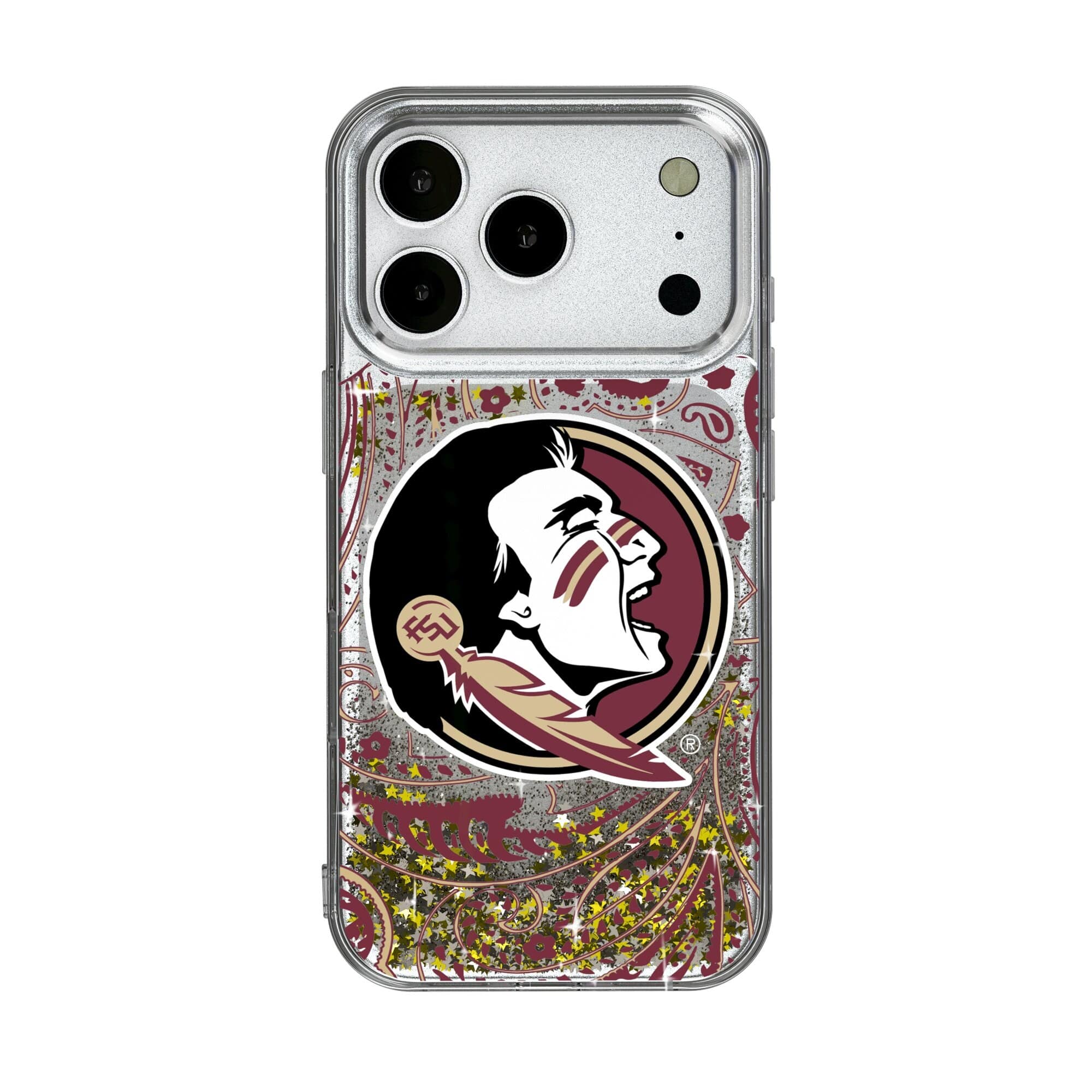 Keyscaper - NCAA - Florida State Seminoles iPhone Glitter Paisley Design Case - 17 Pro Max - Multicolor price history on PriceWatchPro