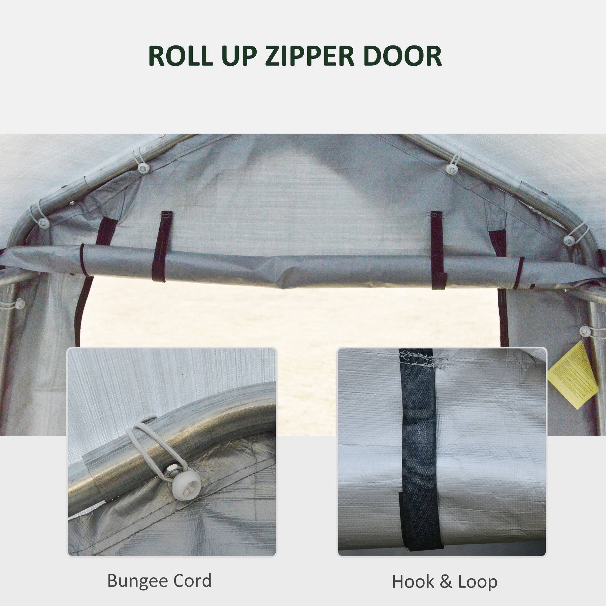 ROLL UP ZIPPER DOOR
Bungee Cord
Hook & Loop