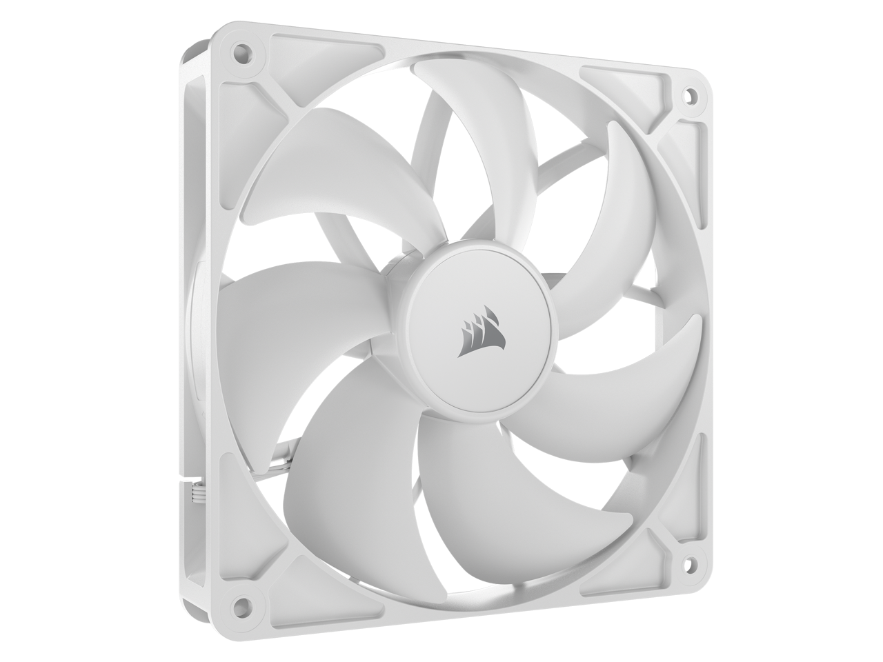 Alt View 1. CORSAIR - CORSAIR RS140 PWM 140mm Fan - White, Daisy-Chain, AirGuide, Magnetic Bearing - White.