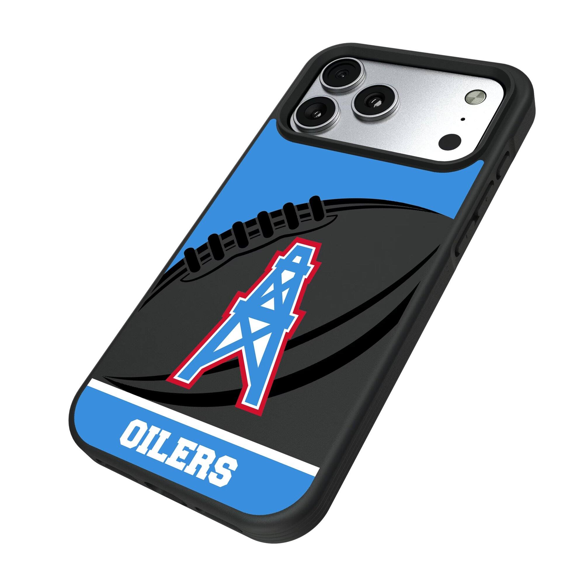 Alt View 1. Keyscaper - Houston Oilers iPhone Pastime Design Bump Case - 16 Plus - Multicolor.