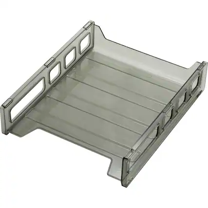 Front. Officemate - Officemate Front Load Letter Tray 12.50" Height x 10.50" Width x 2.87" Depth Desktop Stackable Durable Smoke - Smoke.