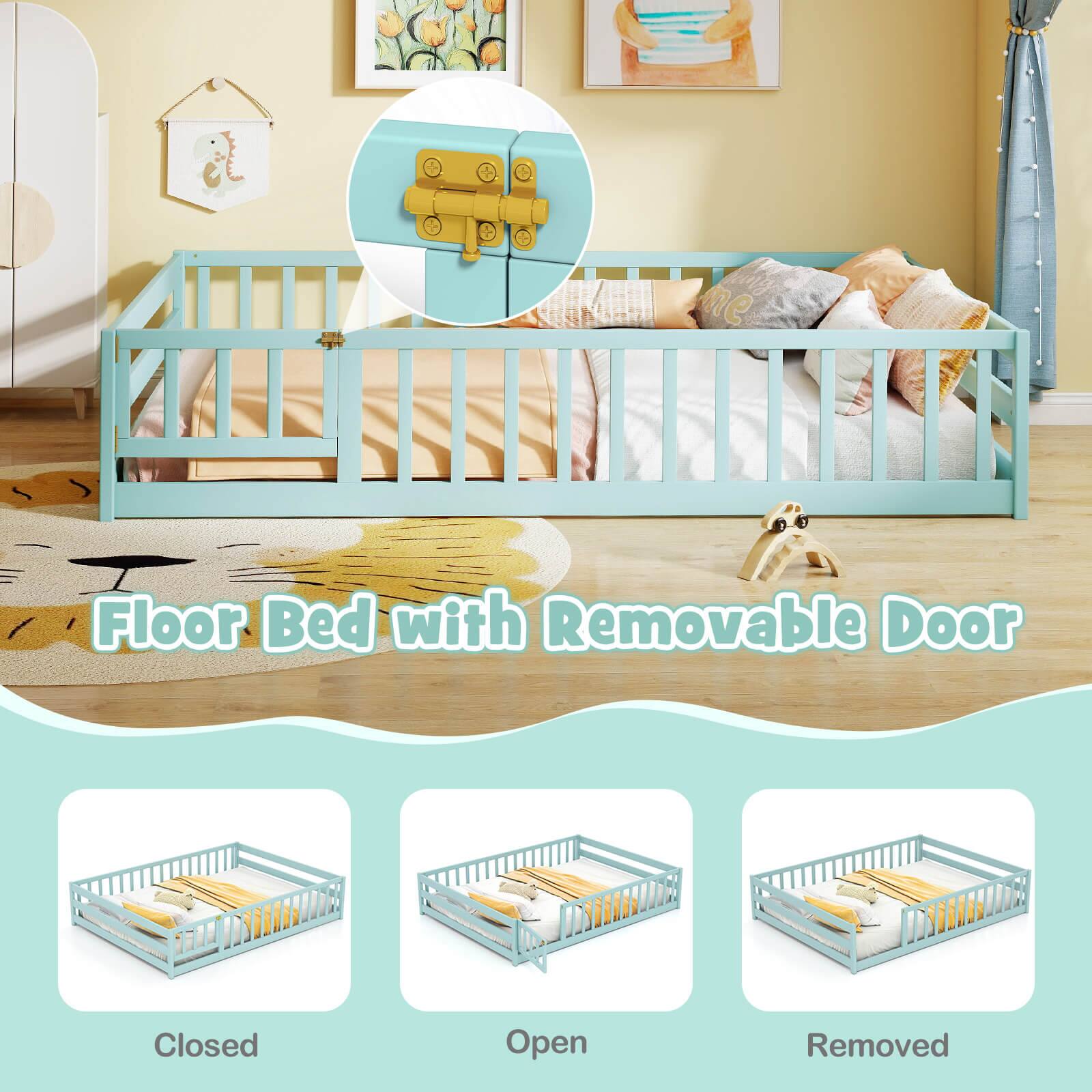 Floor Bed with Removable Door

Closed

Open

Removed