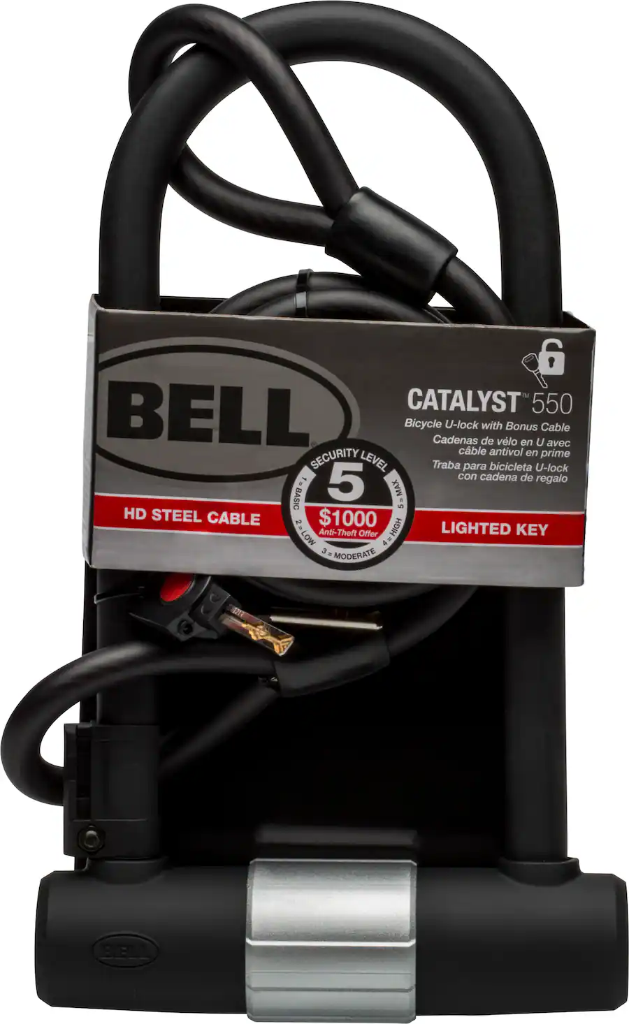 Bell Catalyst 550 U Lock for Bike and Scooter Black 7122018 Best Buy