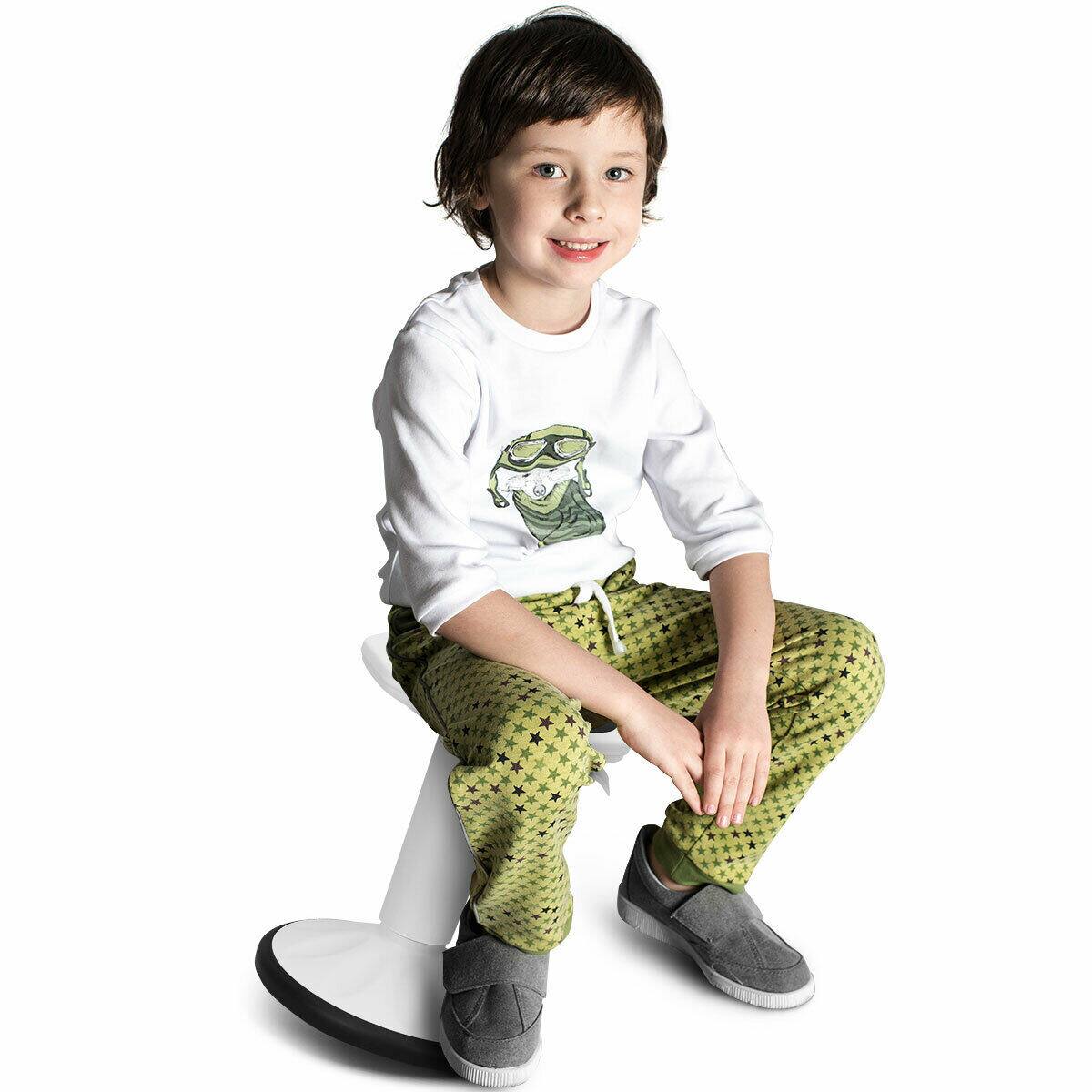 Alt View 1. Costway - Costway Wobble Chair Height Adjustable Active Learning Stool Sitting Home Office Silicone - White.