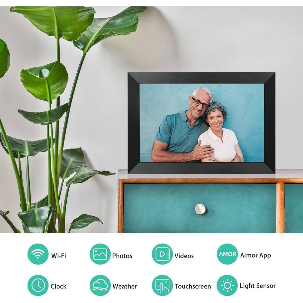 - Wi-Fi
- Photos
- Videos
- Aimor App
- Clock
- Weather
- Touchscreen
- Light Sensor