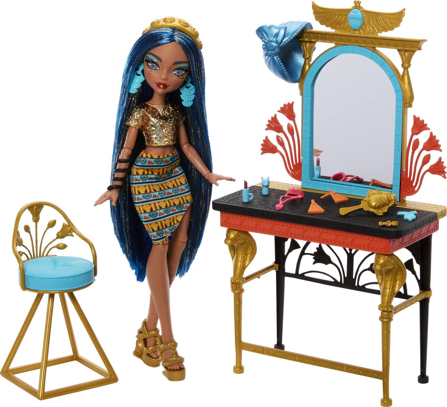 Alt View 1. Mattel - Mattel - Monster High Cleo De Nile Self-Scare Day Doll and Playset   - Collectibles - Multicolor.