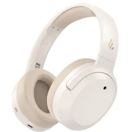Front. Edifier - Edifier W820NB Plus Gen 2 Wireless Over-Ear Headphones with -49dB ANC, LDAC Hi-Res Audio, 88H Battery, Ivory.