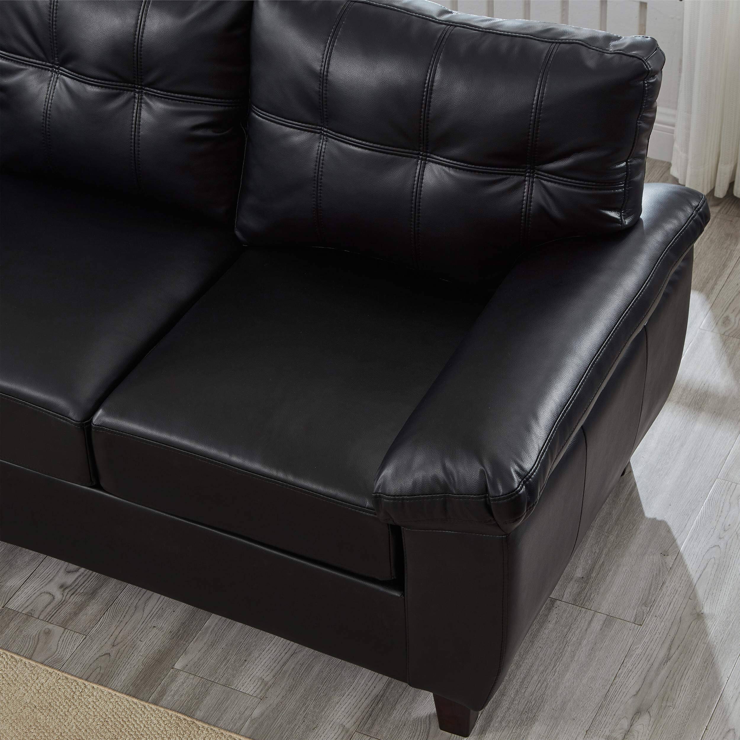 Roomtec 79 inch Three Seater Sofa Modern Design Faux Leather ...