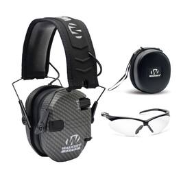 Walkers - Walker’s Razor Slim Electronic Muff with Case and Shooting Glasses - Carbon