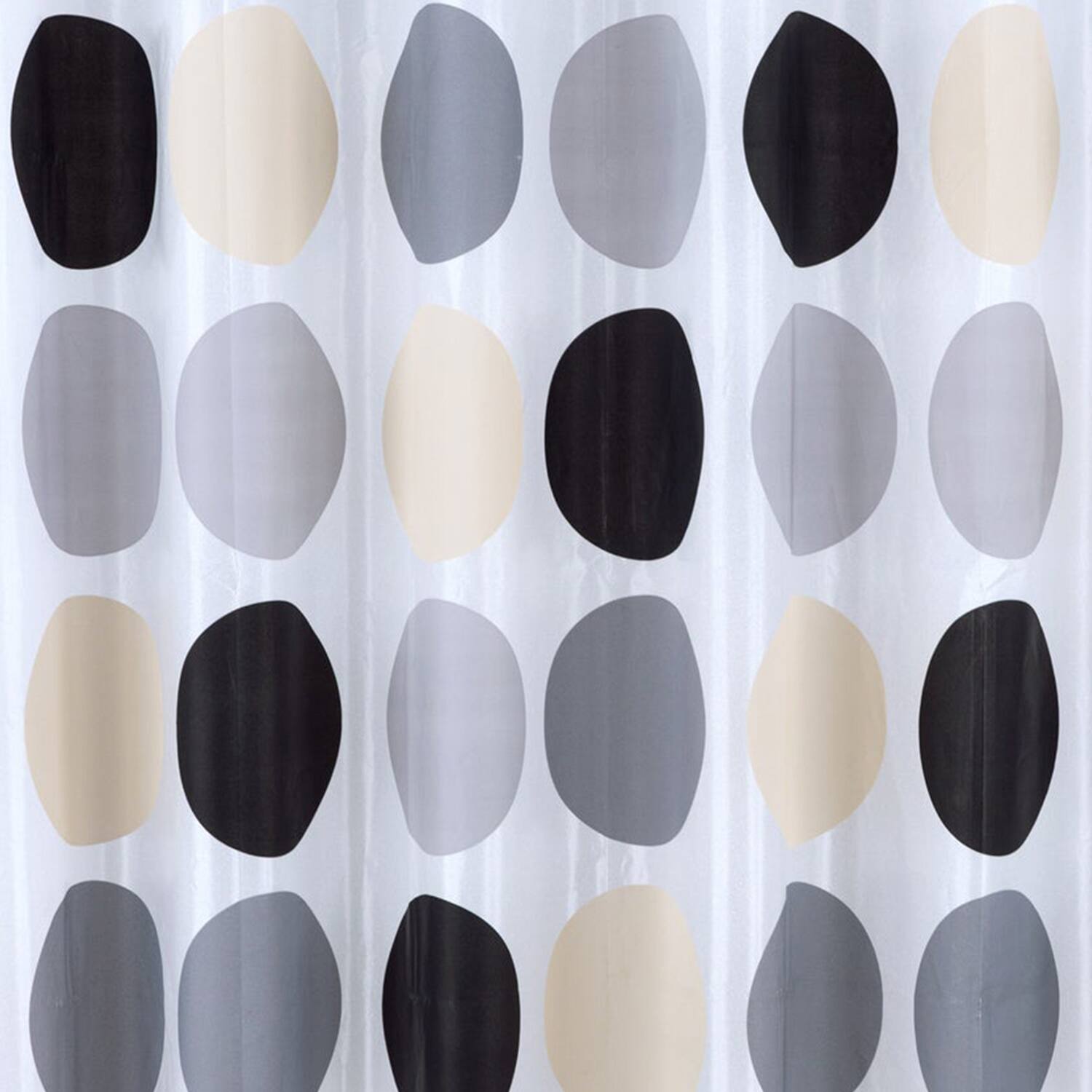Alt View 2. RT Designers Collection - RT Designers Collection 90 GSM Printed Peva Glit Dorothy Shower Curtain 70" x 72" Charcoal - Charcoal.