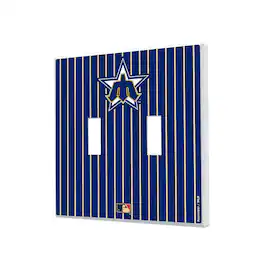 Keyscaper - Seattle Mariners 1981-1986 Cooperstown Pinstripe Double Toggle Light Switch Plate - Multicolor