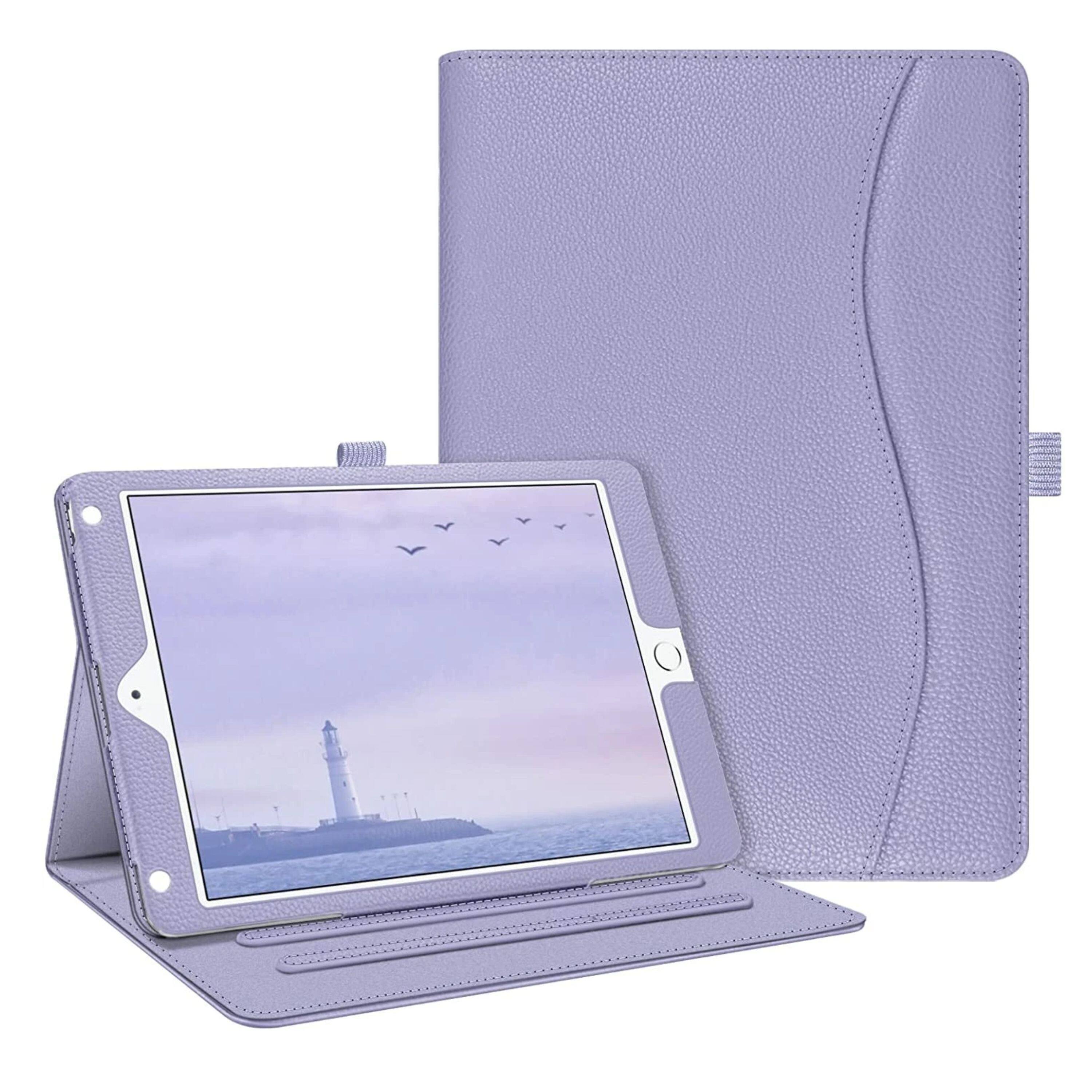 Kitcheniva - Leather Folio Cover Case For iPad 5th/iPad 6th/iPad Air 1st/iPad Air 2 - Lilac Purple