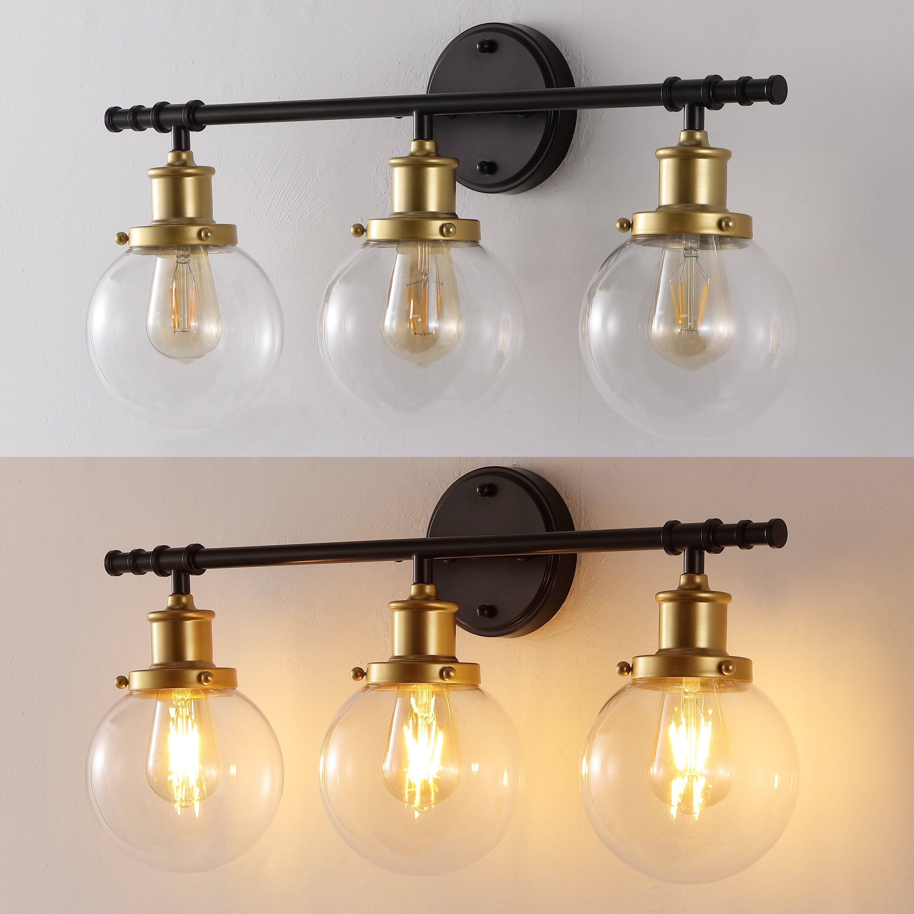 Alt View 5. Jonathan Y - Hugo 24.5" 3-Light Classic Vanity Light with Bathroom Hardware Accessory Set, Oil Rubbed Bronze/Gold Painting (5-Piece) - Oil Rubbed Bronze/Gold Painting.
