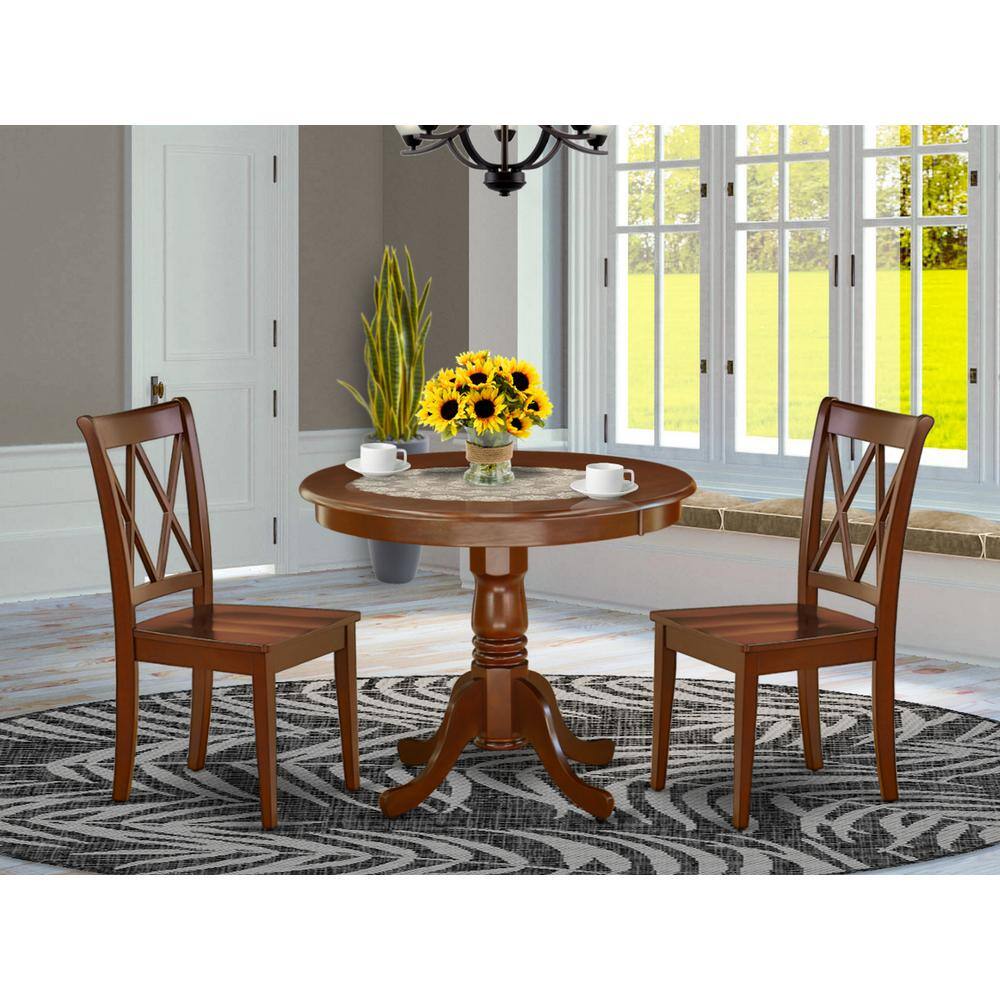 Left. East West Furniture - Dining Room Set Mahogany - Brown.