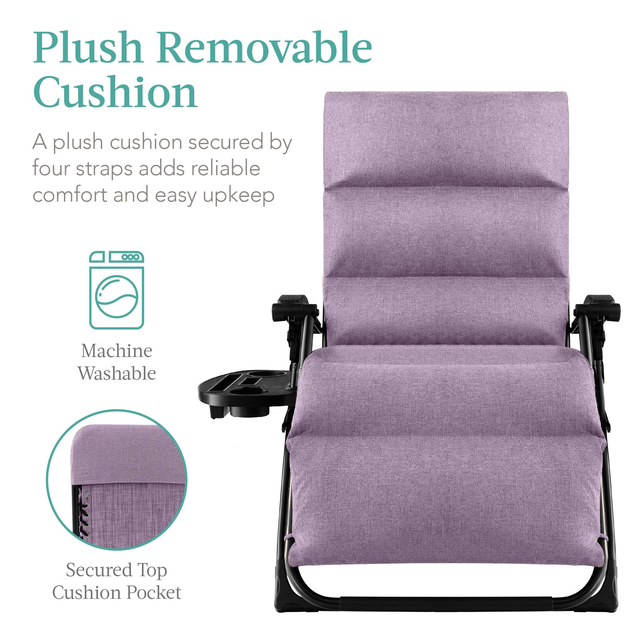 Plush Removable Cushion

A plush cushion secured by four straps adds reliable comfort and easy upkeep

Machine Washable

Secured Top Cushion Pocket