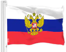 G128 - Russia Flag 3 ft x 5 ft Printed 150D Polyester LiteWeave Pro with Brass Grommets - Assorted Colors
