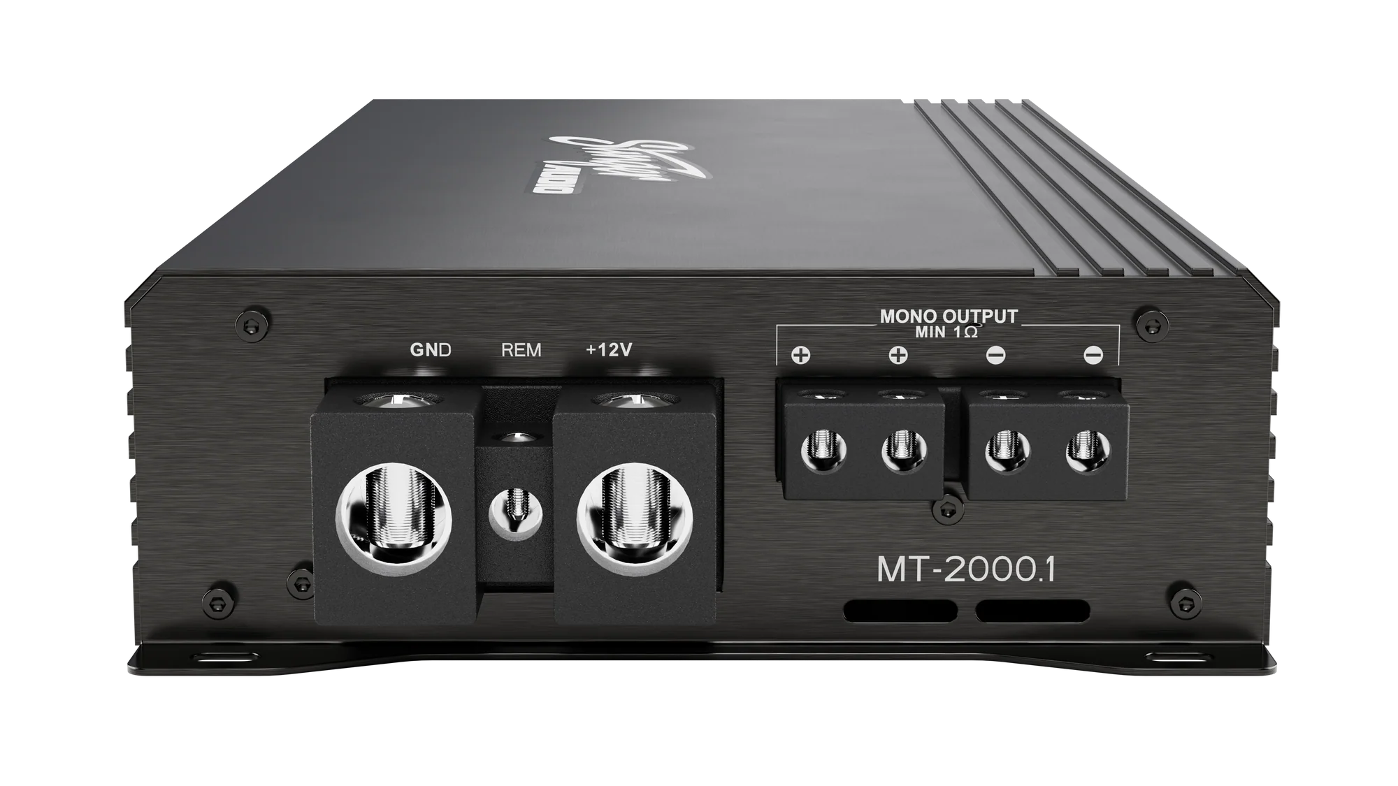 GND REM +12V + MONO OUTPUT MIN 1Ω MT-2000.1