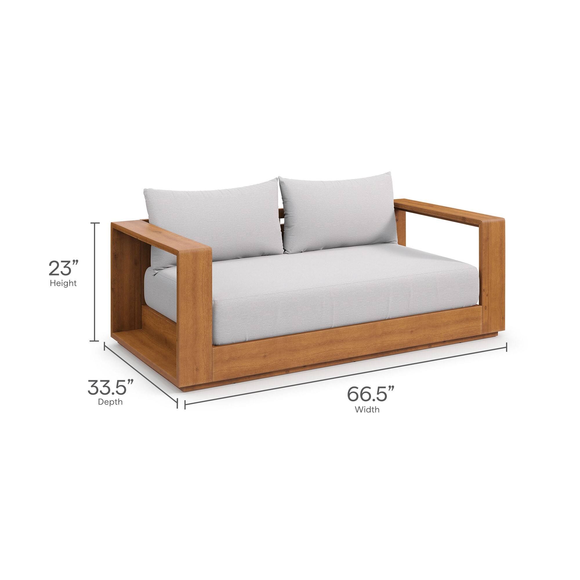 23" Height  
33.5" Depth  
66.5" Width