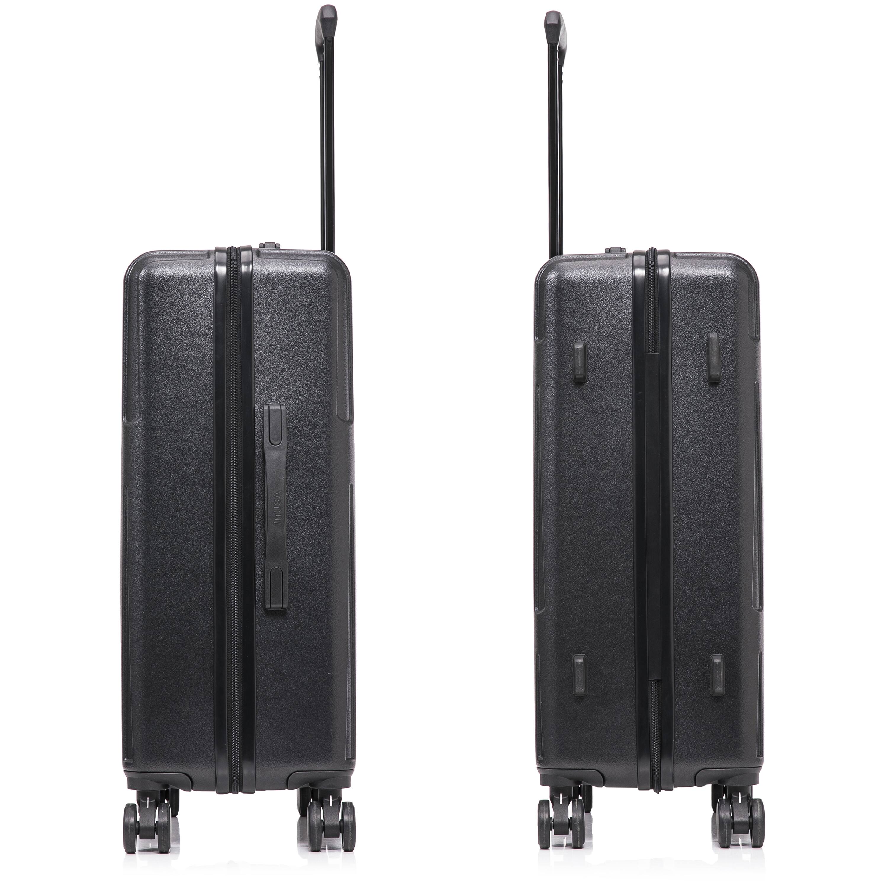 Alt View 3. InUSA - Drip lightweight hardside spinner luggage 24" - BLACK.