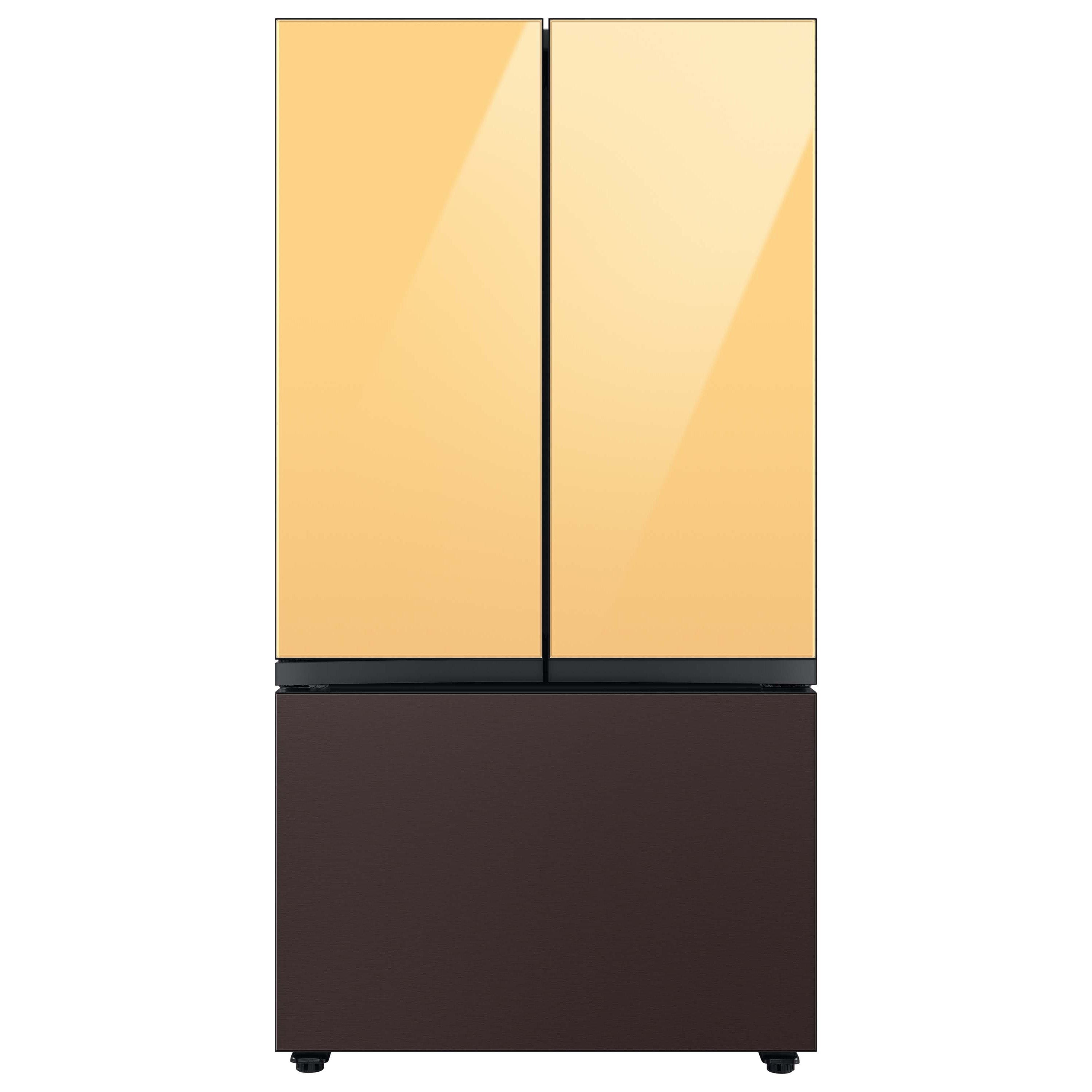 Alt View 20. Samsung - Bespoke 3-Door French Door Refrigerator Panel - Bottom Panel - Tuscan Steel.