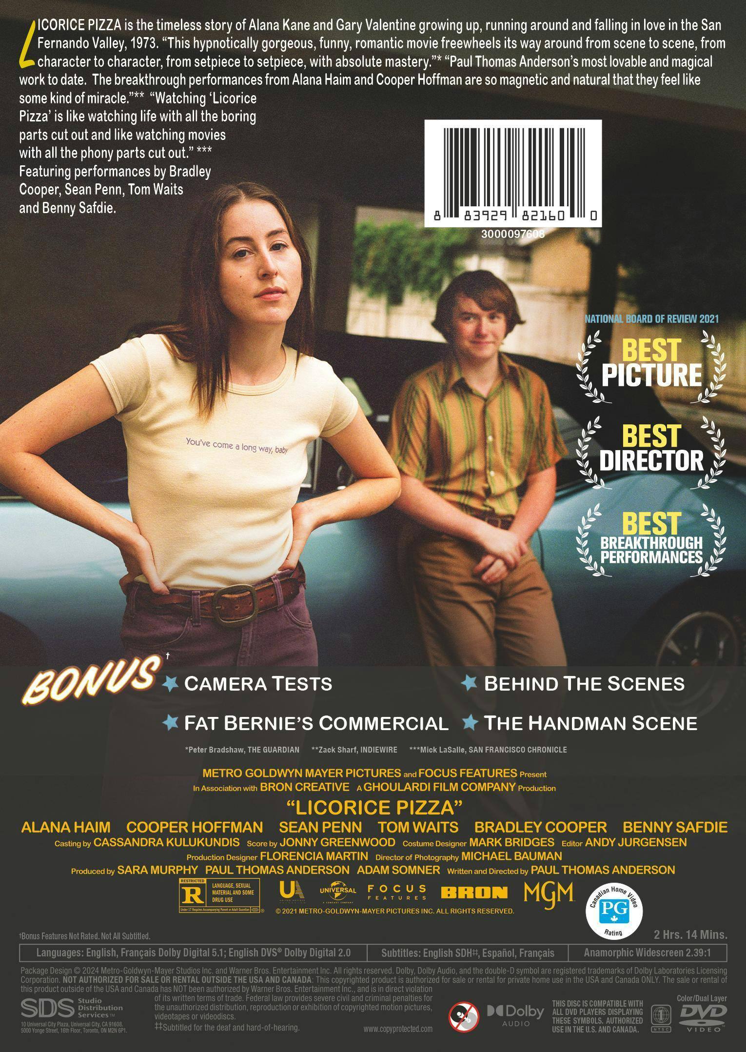 Back. Licorice Pizza [DVD].