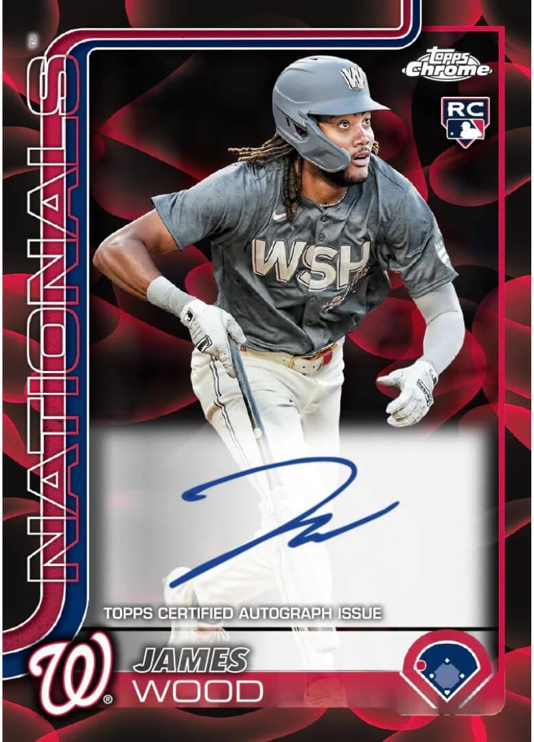 AOPPS Chrome W RC WSH NATIONALS J 1 TOPPS CERTIFIED AUTOGRAPH ISSUE JAMES W WOOD