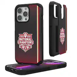 Keyscaper - NCAA - Indiana Hoosiers College Football Playoff 2025 National Champions iPhone Rugged Case - 15 - Black
