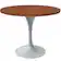 LeisureMod Verve 36 Inch Round Dining Table with MDF Top and White Base ...