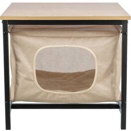 TRIXIE - Emmie Indoor Cat Condo, Cat Bed Side Table, Cat Hideaway Cave with Cozy Cushion - Beige