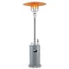 Front. Costway - Costway 50,000 BTU Patio Heater with Wheels Round Table Design & Stainless Steel Burner Gray - Gray.