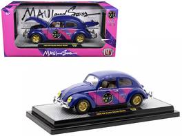 M2 - 1952 Volkswagen Beetle Deluxe Model "Maui & Sons" with Graphics Limited Edition 1/24, 6650 pcs Worldwide - Purple Metallic