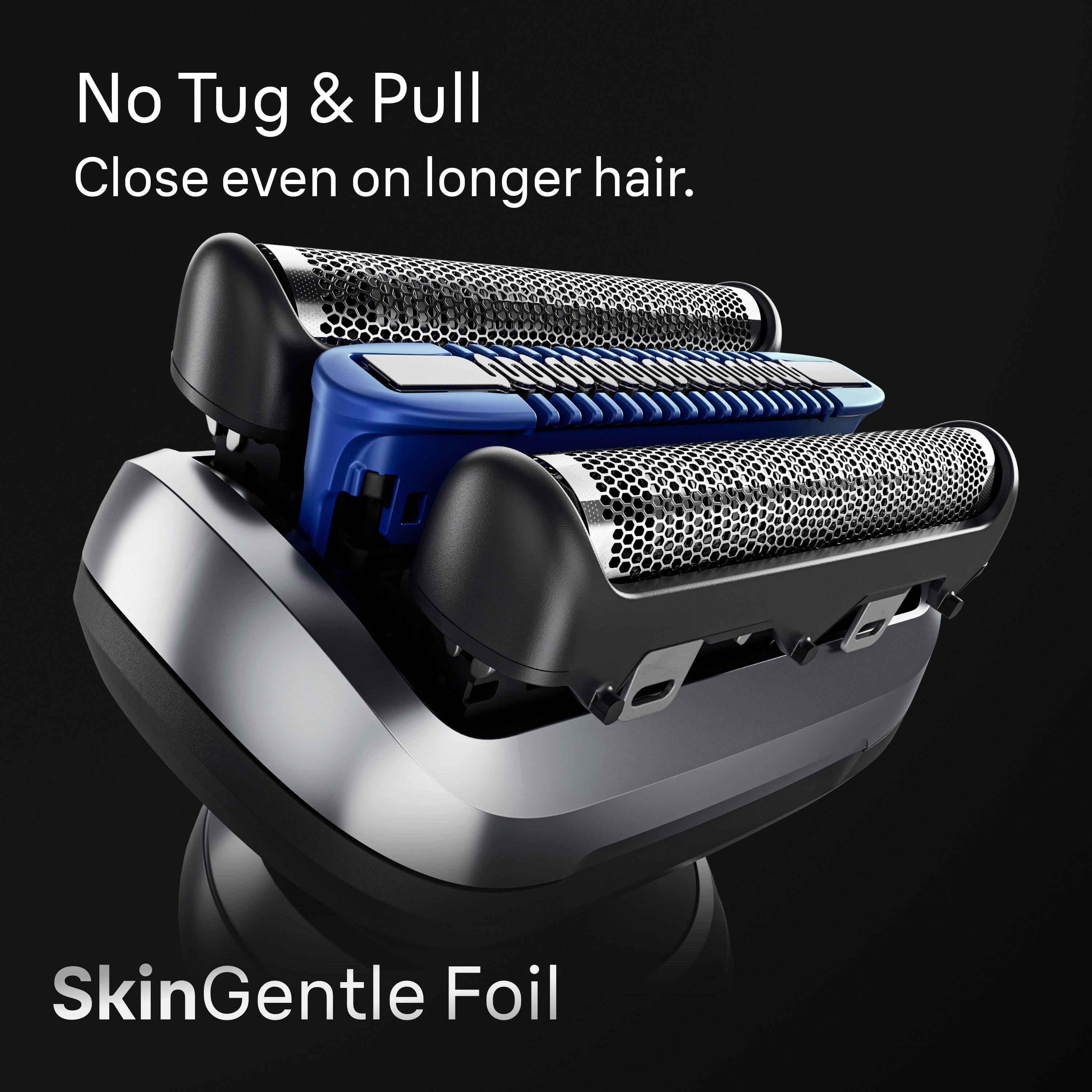 No Tug & Pull  
Close even on longer hair.  

SkinGentle Foil