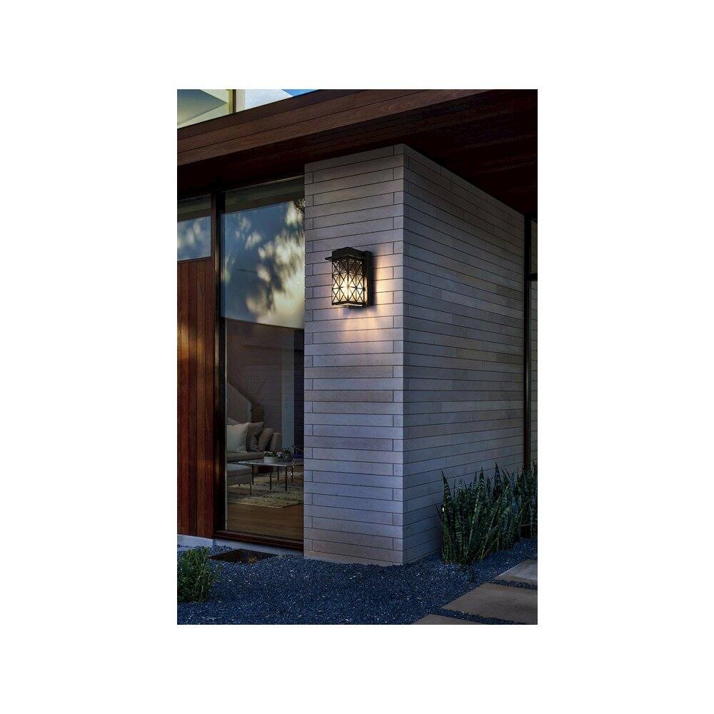 Alt View 4. Elegant Lighting - Wildey 7 inch Outdoor Pendant in Black - Black.