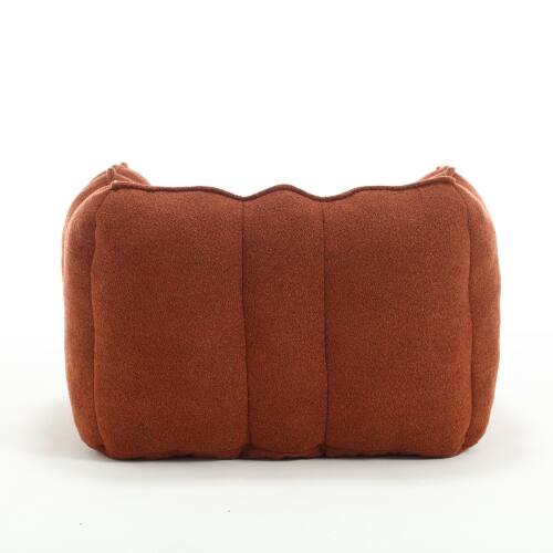 Alt View 6. GOODSILO - Premium Square Bean Bag Sofa with Footstool for Ultimate Relaxation in Living Room and Bedroom - Red+Brown.