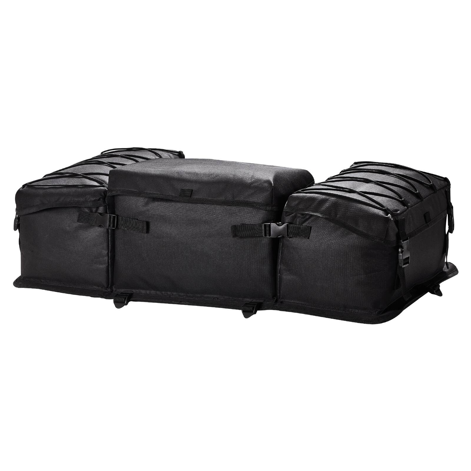 Alt View 5. VEVOR - ATV Rear Storage Bag, 50L ATV Rear Cargo Bag with Sponge Seat Cushion & Bottle Holder, 600D Oxford Cloth Rear Seat - Black.
