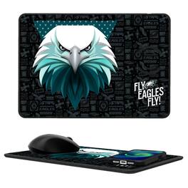 Keyscaper - Philadelphia Eagles 2024 Illustrated Limited Edition Wireless Charger and Mouse Pad - Black