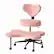 Alt View 4. Pinmoco - Ergonomic Cross-Legged Swivel Chair, Adjustable Height Meditation Chair with Back Support - Pink.
