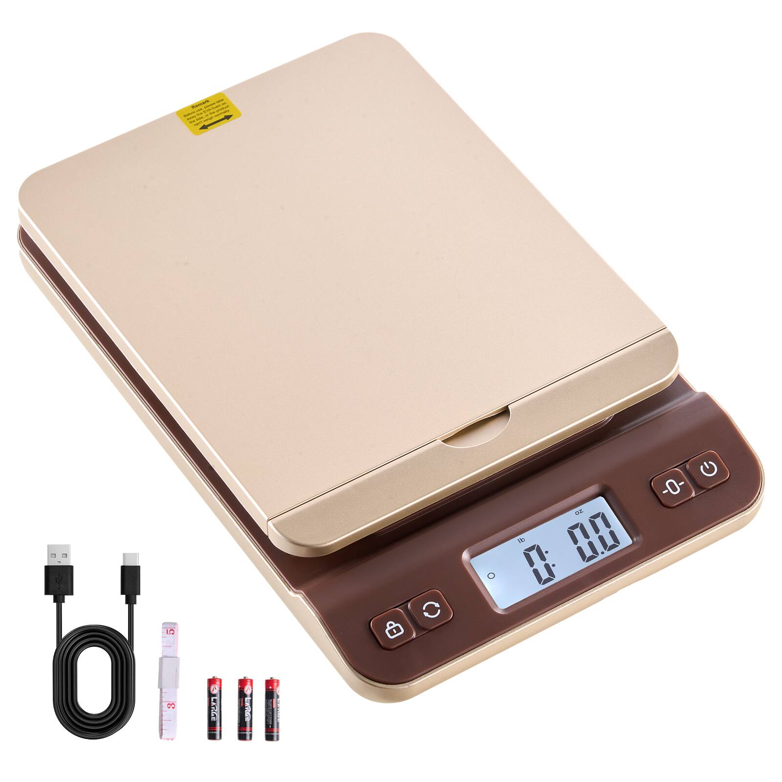 VEVOR - Digital Shipping Postal Scale, 0.1 oz High Accuracy, 88 lbs Postal Scale with Hold/Tare/Auto-off Function, Flip Holder