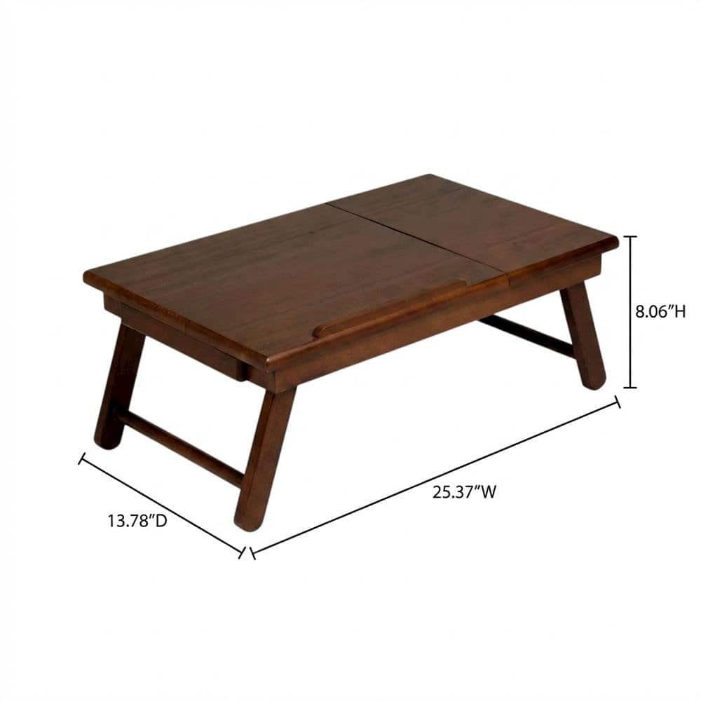 FurniFact - Flip Top Lap Desk - Walnut