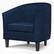 Front. Simpli Home - Austin 30 inch Wide Tub Chair - Distressed Dark Blue.