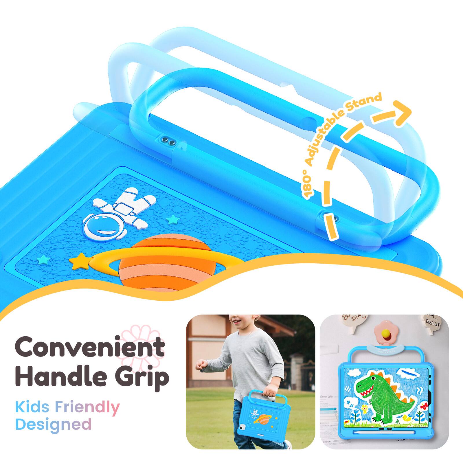Convenient Handle Grip  
Kids Friendly Designed  
180° Adjustable Stand