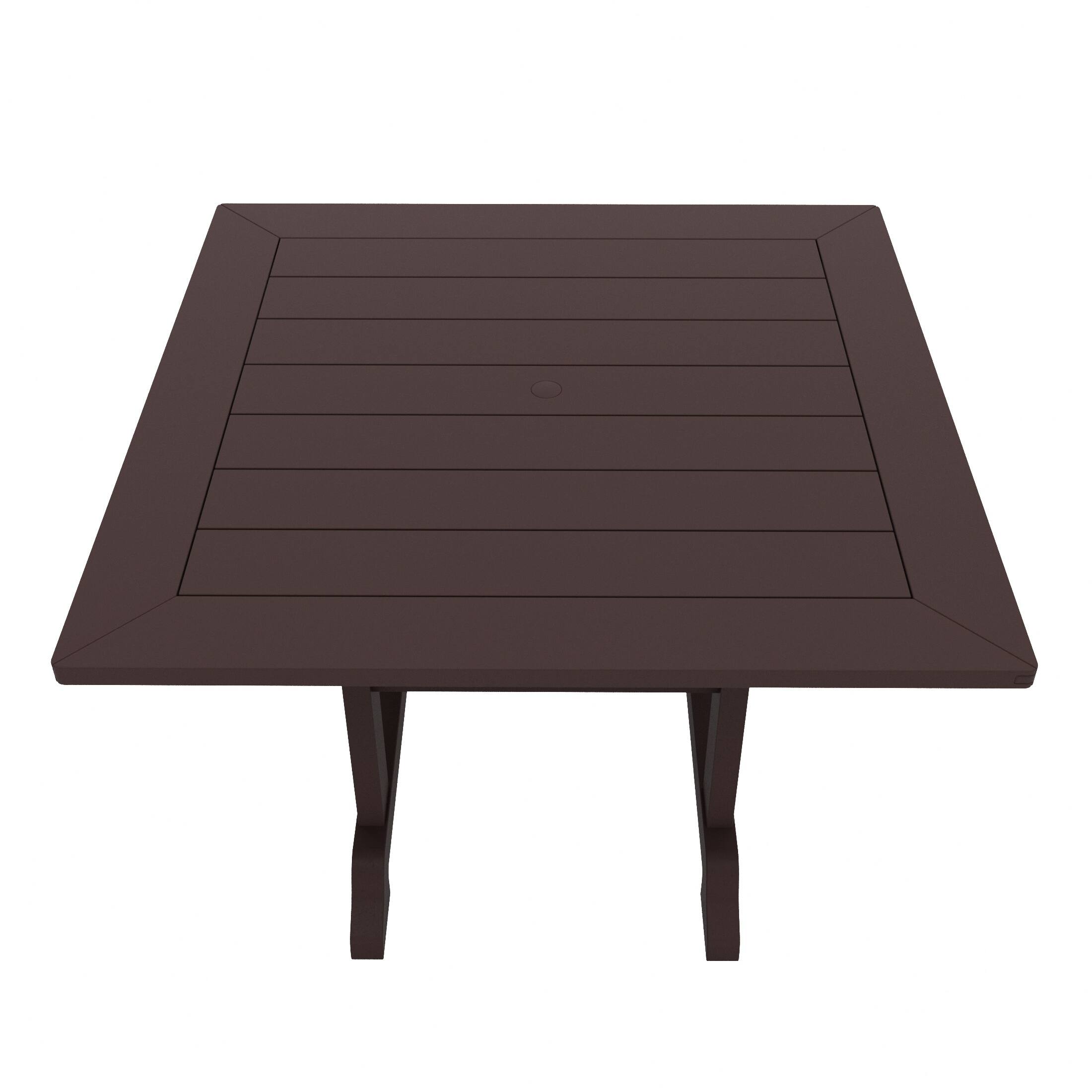 Alt View 1. WestinTrends - WestinTrends Malibu 43" Outdoor Patio Square Dining Table - Dark Brown.