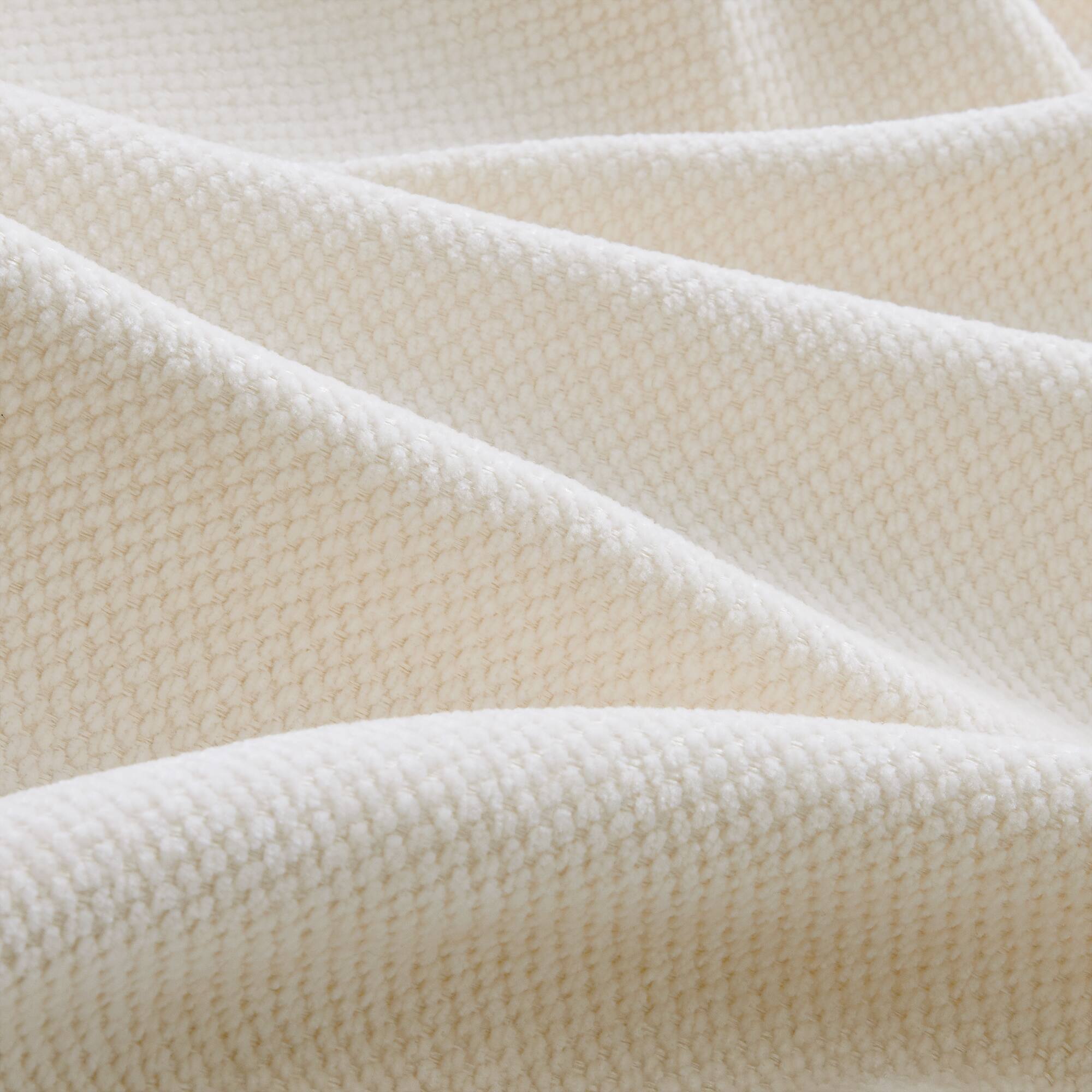 Back. Anysun - 3 Seater Modular Sofa with Chenille Fabric, High-Density Foam & Curved Armrests, Pleated Design for Living Room - Beige.