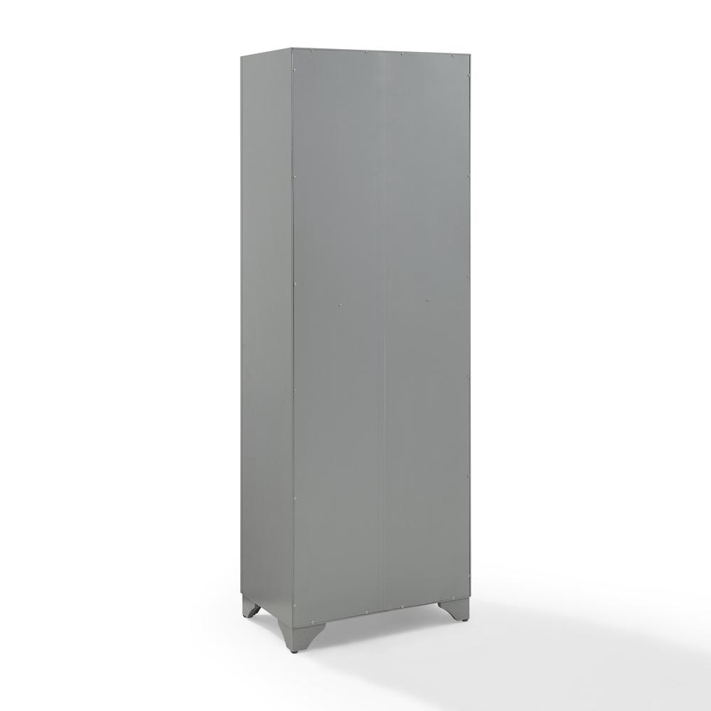 Left. Crosley Furniture - Tara Kitchen Storage Pantry - Distressed Gray.