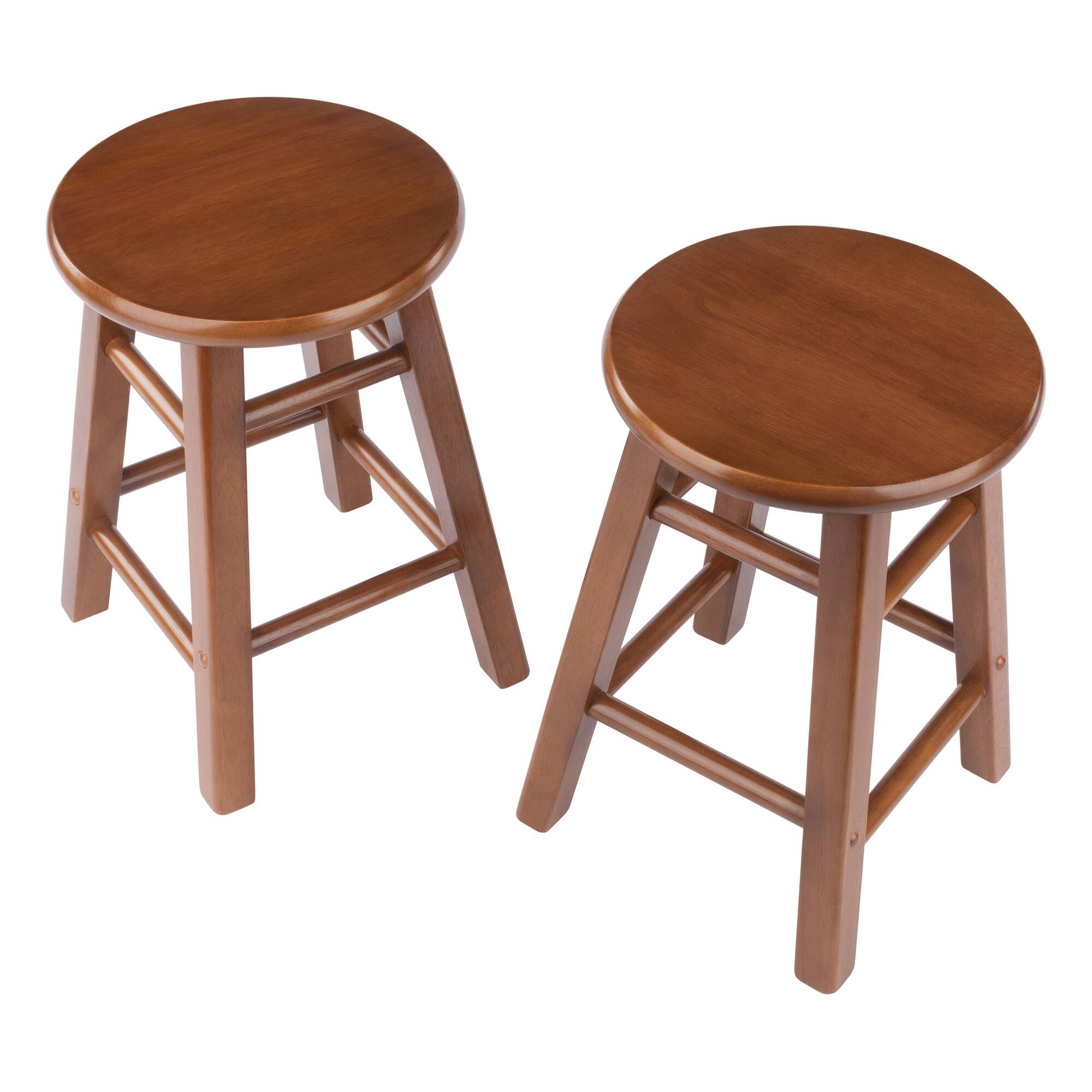 Alt View 3. Winsome Wood - Element 2-Pc Dining Stool Set - Teak.