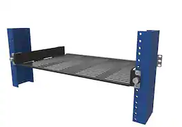 RackSolutions - 1U Sliding 2Post Cantilever Shelf 10in Depth - Black