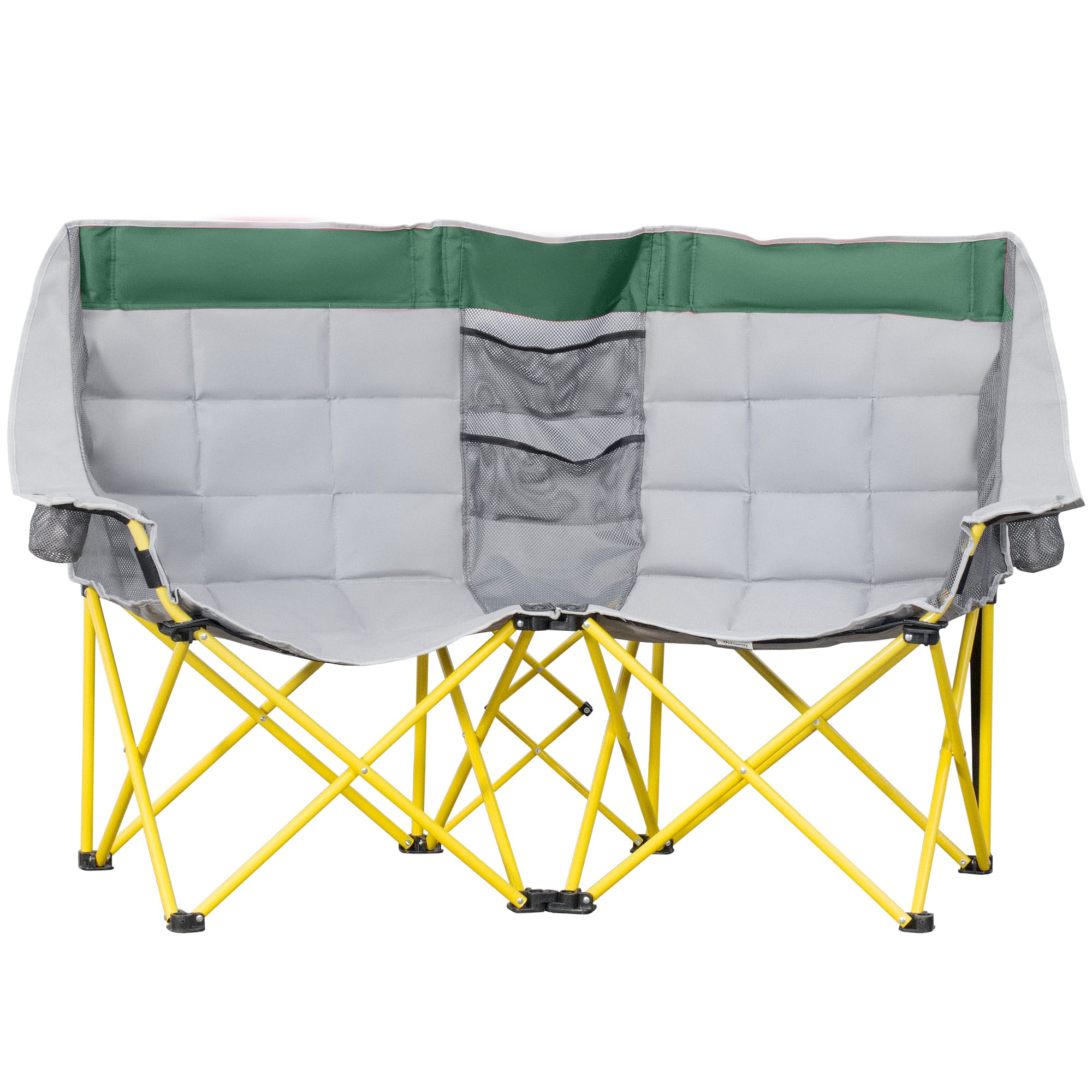 Outsunny - Style Camping Chair, Oversized Folding Lawn Chair with Carry Bag & Cup Holders, for Outdoor - Green